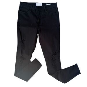 Frame Black Distressed Denim Women's Jeans Size 30